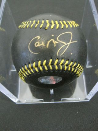 Cal Ripken Jr Signed Autographed Black & Gold Baseball Ironclad Certified 21/150