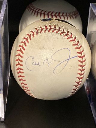 Cal Ripken Jr Game Signed Auto Farewell Tour Mlb & Tristar Authenticated