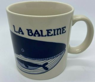 Vintage Taylor & Ng La Baleine Whale Coffee Mug Cup 1993 -