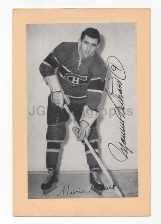 Maurice Richard - Bee Hive Hockey - Autographed Photo - Montreal Canadiens