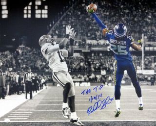 Richard Sherman Autographed Signed 16x20 Photo Seahawks The Tip 1/19/14 Rs 78960