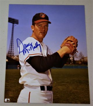 Dave Mcnally Baltimore Orioles Autographed Hand Signed Color 8x10 Photo With