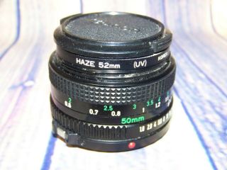 Vintage Canon Fd 50mm Lens 1:1.  8 Filter With Front Cap