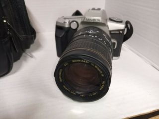 Vintage 35mm Minolta Maxxum 5 Camera With Quantaray Af 100 - 300mm Lens