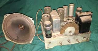 Vintage Philco Model 60 Radio Chassis And Speaker