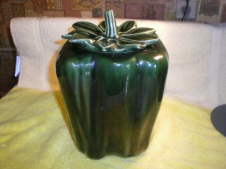 Vintage Mccoy Usa 157 Green Pepper Cookie Jar Fr/shp