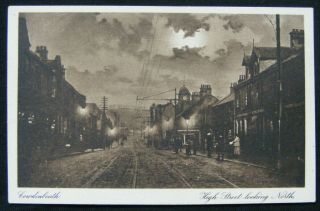 Vintage Cowdenbeath High Street Looking North Fife Postcard