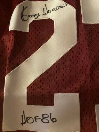 Kenny Houston HOFer Autographed Washington Redskins Jersey JSA Certified 2