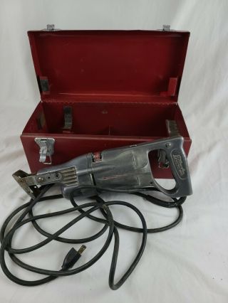 Vintage Milwaukee 6510 Two Speed Sawzall Reciprocating Saw With Metal Case