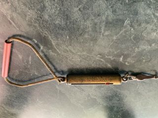 Vintage Chatillon Inst - T Brass Hanging 30 Lb Scale Ny Usa
