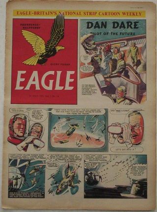 1951 Vintage Eagle Comic Vol.  2 14.  Dan Dare.  Cutaway Of 1.  5 Litre Racing Cars