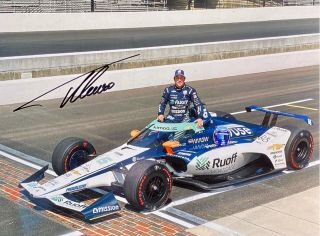 2020 Fernando Alonso Signed Arrow Mclaren Sp 8 X10 Indy 500 Qualifying Photo