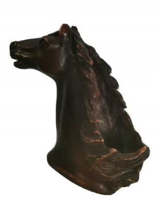 H251 Vintage Comoy’s Of London Resin Horse Head Pipe Holder / Stand - Italy D4