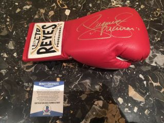 Manny Pacquiao Signed Autograph Red Cleto Reyes Boxing Glove Beckett Cert