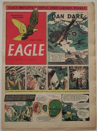 1951 Vintage Eagle Comic Vol.  2 16 Dan Dare.  Cutaway Of Cooper Mk.  V Racing Car