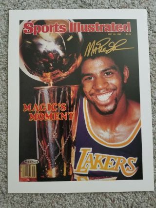 Magic Johnson Autographed Los Angeles Lakers Sports Illustrated Cover,  Uda