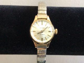 Vintage Ladies Sekonda Gold Tone Mechanical Watch Expandable Strap