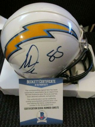 Antonio Gates Signed San Diego La Chargers Mini Helmet Beckett Q96572