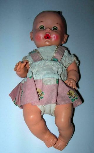 Vintage 1954 Gerber Baby Doll " Gerber Products Co.  Sun Rubber 12 "