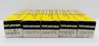 5 N.  O.  S Vintage Sylvania 12sn7gta Vacuum Tubes Date Codes (4) Ar/dfm & (1) Ar/dff
