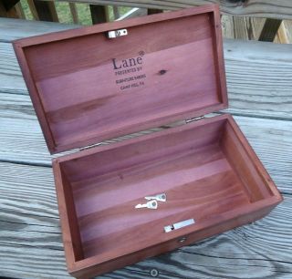 Vintage Lane Cedar Jewelry Box With Keys 9x5x3.  5