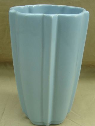 Rare Vintage Light Blue Catalina Island Pottery Starlite Modern Classic Vase 616