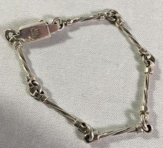 Heavy Vintage Sterling Silver 8 Inch Twisted Link Bracelet 925 Mexico 3