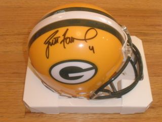 Brett Favre Autograph Signed Packers Mini Helmet W/favre
