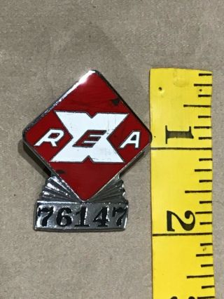 Vintage Railway Express Agency Rea X Employee Badge Pin Hat With Markings Reax