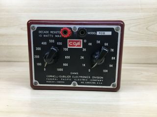 Cornell - Dubilier Decade Resistor Box Model Rdb Vintage