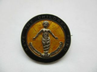 Save The Children Sterling Silver Hallmark 925 Society Vintage Brooch Pin Badge