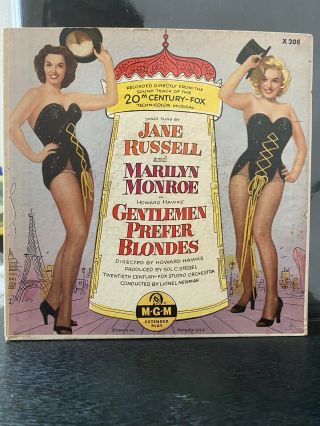 Vintage 1953 Jane Russell & Marilyn Monroe 45 Records Gentlemen Prefer Blondes X