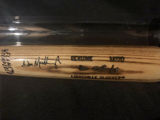 Don Mattingly Louisville Slugger Ny Yankees Signed Bat With Storage Tube M110