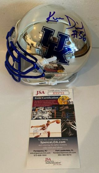 Kash Daniel Kentucky Wildcats Signed Autographed Chrome Mini Helmet Jsa N1
