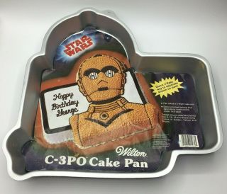 Vintage 1983 Wilton Star Wars Cake Pan C - 3PO C3PO Droid Collectible W/ Insert 2