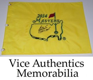 Ben Crenshaw Signed Autographed Auto Masters Flag W/1984 & 1995 Pga Tour Augusta
