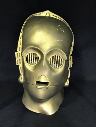 Vintage 1977 Don Post Star Wars C - 3po Adult Rubber Mask 20th Century Fox.
