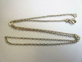 Vintage Sterling Silver 18 " Long Square Belcher Link Necklace,  Chain
