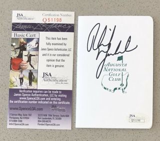 Phil Mickelson Signed Masters Scorecard Jsa August National Golf Autograph