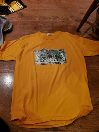 Rare Vtg 1970s Pittsburgh Steelers Team Of The 70s Graphic T Shirt Iron On M