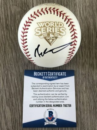 Hideki Matsui York Yankees Signed 2009 World Series Baseball W/proof Bas