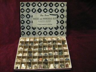 Vintage Boy Scout Rocks And Minerals Kit 60 Selected Specimens Includes All Excl