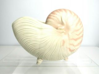 Vintage Fitz & Floyd Ceramic Nautilus Pink Sea Shell Planter Coquille