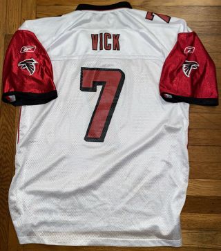 Vintage Michael Vick Atlanta Falcons Reebok NFL Jersey XL White 2