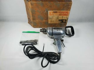 Sears & Roebuck Craftsman Reversible 1/2” Electric Drill Vintage W/ Box