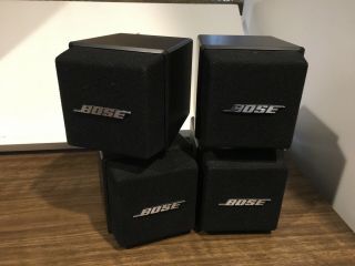 Black Vintage Bose Acoustimass,  4 Cube Speakers