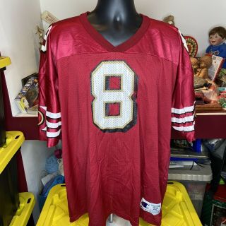 Vintage San Francisco 49ers Steve Young Champion Football Jersey,  Size 52,  Xxl