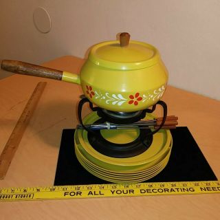 Imperial International Japan Vintage Fondue Set With Plates And Skewers