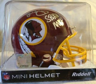 Nfl Mini - Helmet John Riggins - Washington Redskins - Autograph Authenticskin Hof