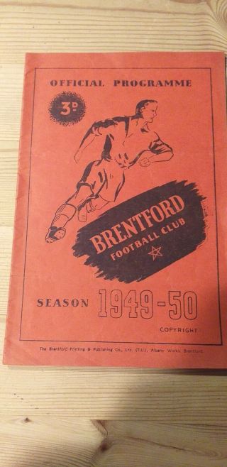 Vintage 1949 Brentford V Southampton Football Programme Division 2